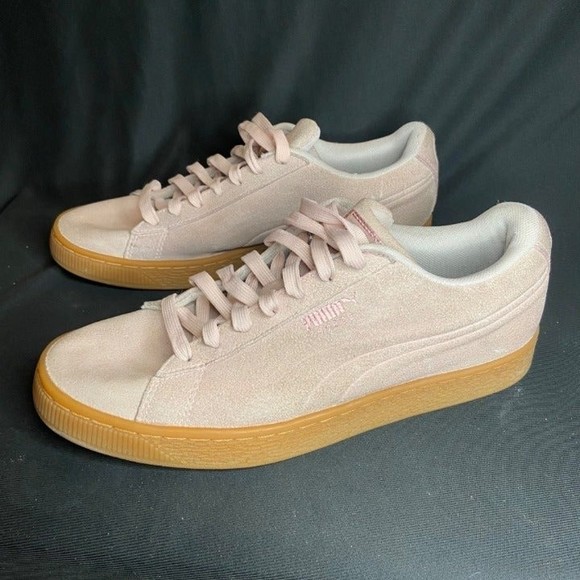 Puma Pink Suede Platform Jewel Gum Sole Size 8 - Picture 3 of 7